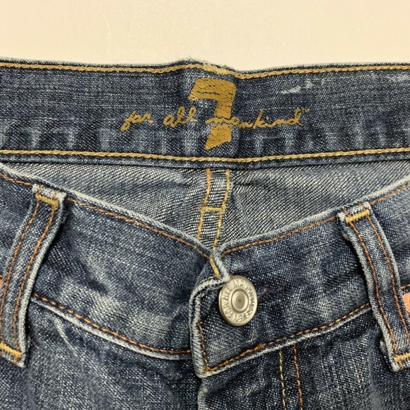 7 Seven For All Mankind Dojo Wide Leg Flare Jeans - Picture 4 of 8